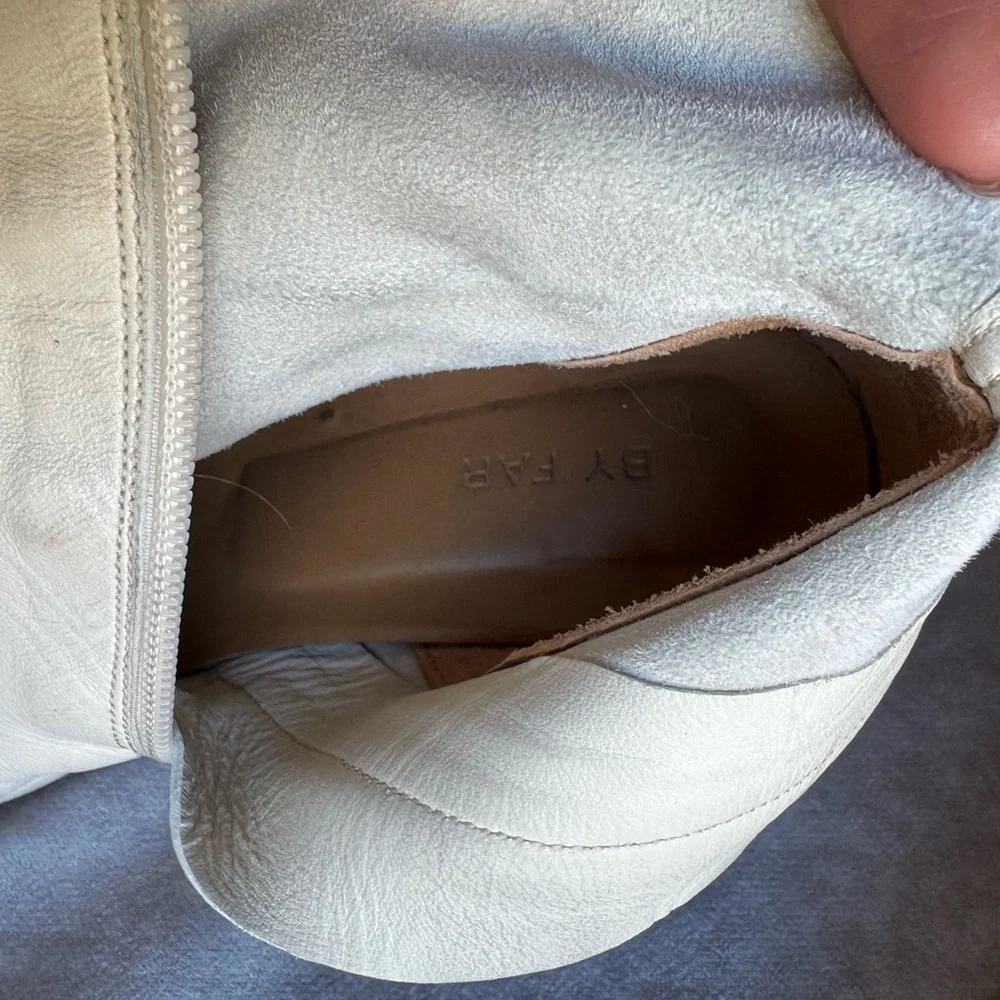 By Far Elegant Cream Ankle Boots - Picture 13 of 15